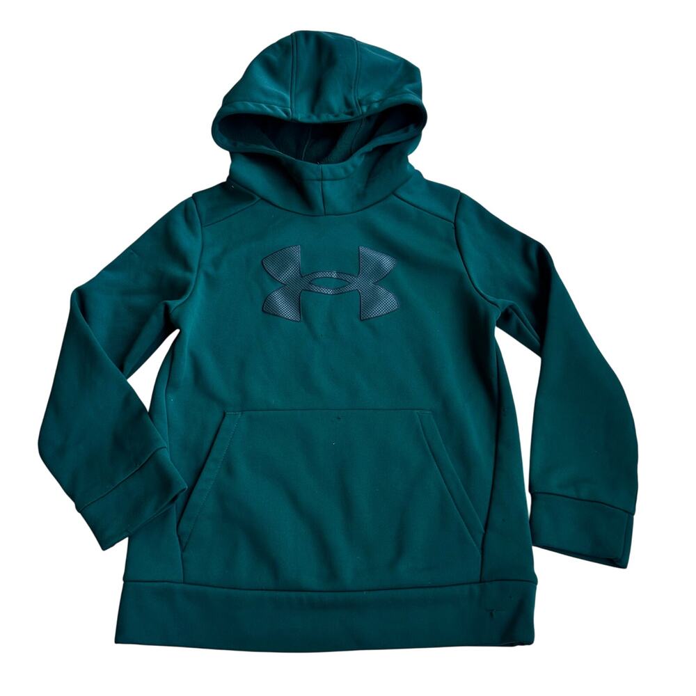 Under Armour Boys Green Hooded Sweatshirt - Size Small